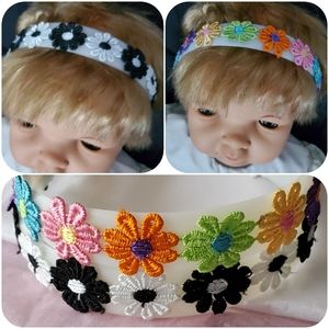 Flower Power Vintage Inspired Headband Set